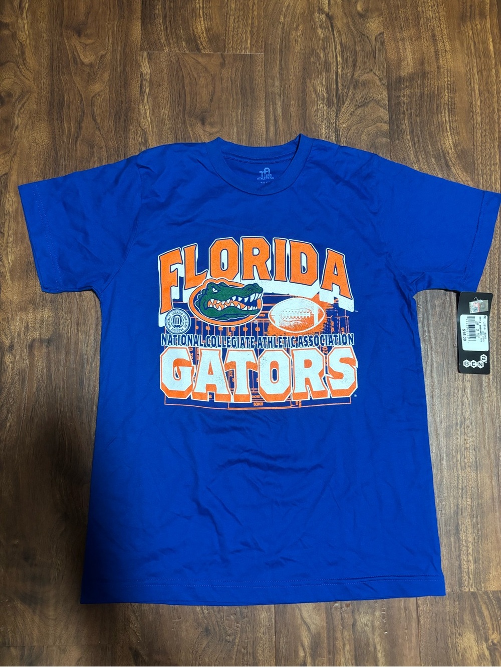 Team Athletics Boys’ Short Sleeve Florida Gators NCAA Football Shirt - Blue L